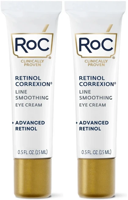 Roc 록 레티놀 코렉션 스무딩 아이 크림 15ml 2팩, 2개 - 쿠팡