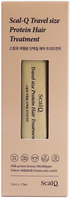스칼큐 친환경 여행용 일회용 단백질 극손상 헤어 트리트먼트 10ml 스틱 10개입, 1세트 - 쿠팡