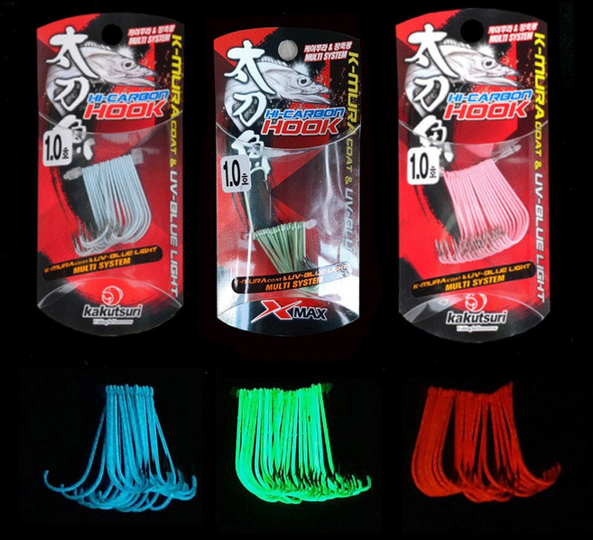카쿠쯔리 케이무라 장축광 선상 내만 갈치바늘 풀치낚시, 그린 1.0호, 1개