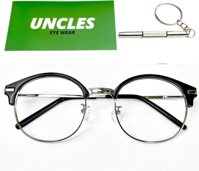 엉클스 국산 블루라이트차단 공용 라운드 하금테