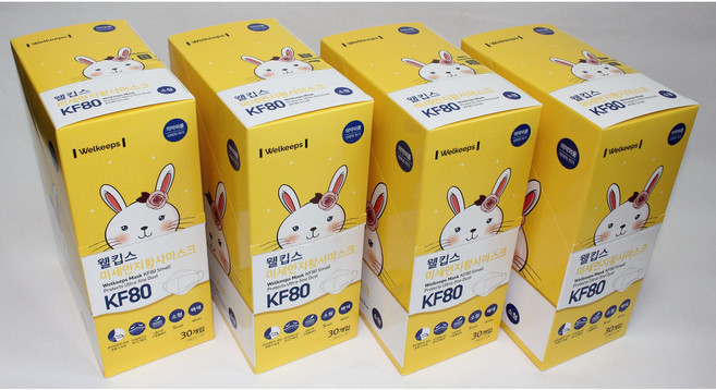 웰킵스 미세먼지황사마스크 소형 KF80, 30개입, 4개, 백색