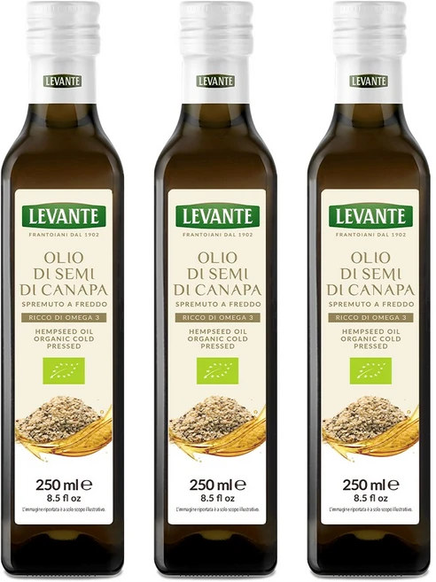 르반테 유기농 대마종자유 250ml 냉압착 햄프씨드오일 이탈리아 직수입, 3개 - 쿠팡