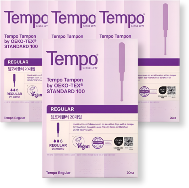템포 오리지널 레귤러 20개입 4팩, 4개