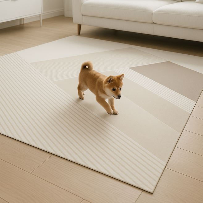 헤토르누 강아지 매트 거실 특대형 미끄럼방지매트 방수