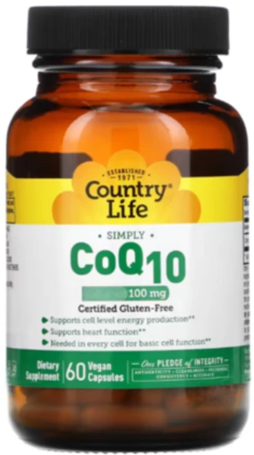 컨츄리라이프 코큐텐 100mg 60 비건 캡슐, 1개, 60정 - 쿠팡