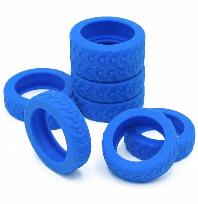 더룸 캐리어 바퀴커버 실리콘 저소음 보호커버 8P, 8개, 블루