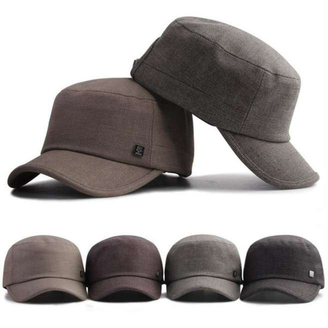 남녀공용 라운딩 골프모자 그릭 군모/밀리터리 연예인 패션모자 볼캡 캡, 그릭 군모-그레이, 1개