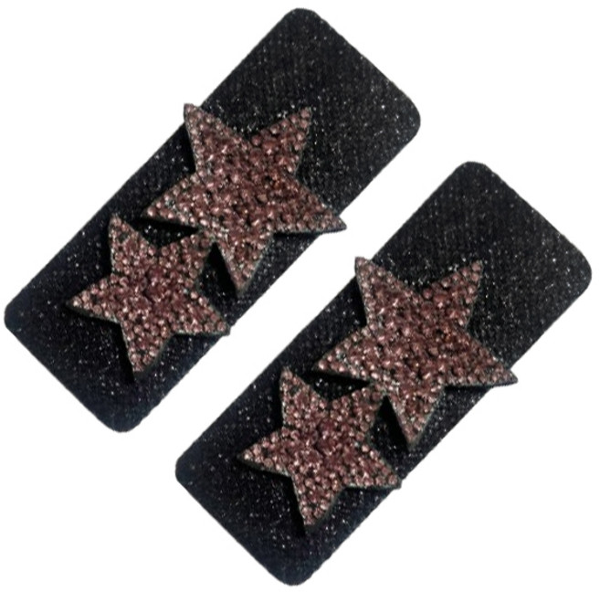 모바스 헤어 찍찍이 잔머리 벨크로 세트, 핑크, 2개, A.핑크별