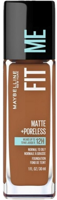 메이블린 핏 미 매트 포어리스 360 모카 파운데이션 30ml Maybelline Fit Me Matte Poreless Foundation, 1개