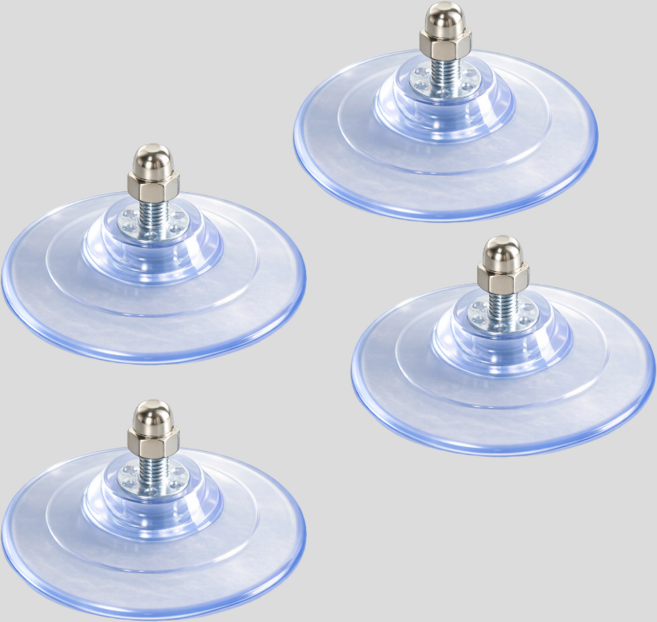 슈프렌 고양이 해먹 전용 교체용 흡착컵 강력 고정 창문형 흡입컵 흡착판, 4개, 투명