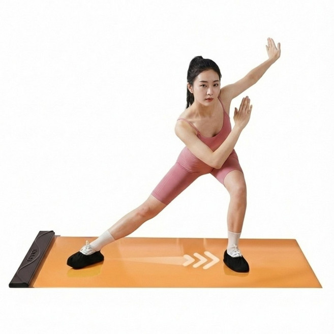 비오티 슬라이드보드 슬라이딩 매트 유산소 다이어트 운동, 1개, 오렌지