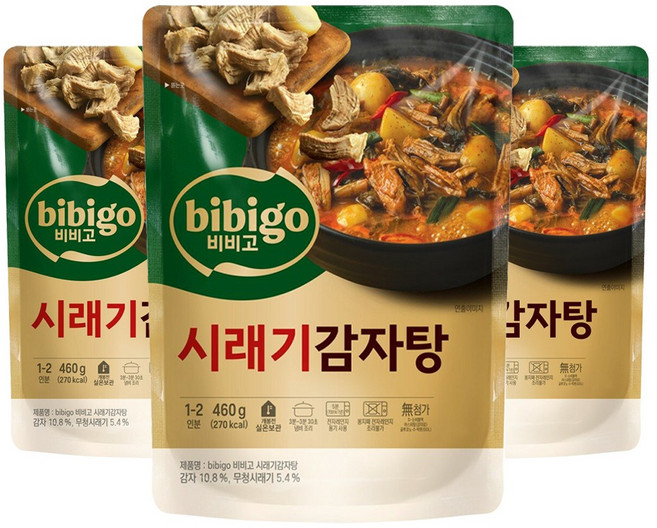비비고 시래기 감자탕, 460g, 3개