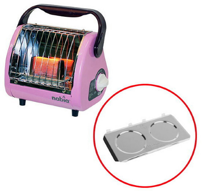 나비아 대용량 야외용 낚시 캠핑 가스난로 휴대용SGH-201열 차단판포함, SGH-210+열차단판(레드), 레드, 1개