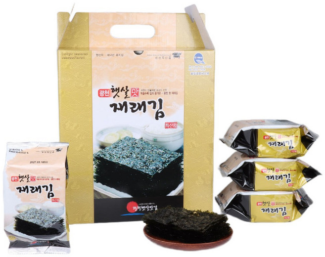 햇살맛김 재래김 식탁용 15봉 (13g/26매) 일반 // 기름(O) 소금(O), 15개, 13g