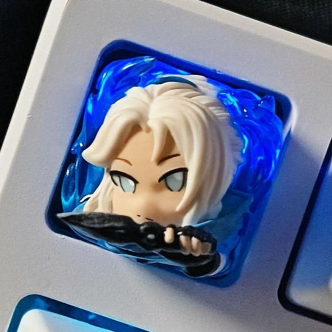 발로란트 제트 키보드 키캡 애니메이션 캐릭터 포인트 커스텀 사무실 데스크 테리어