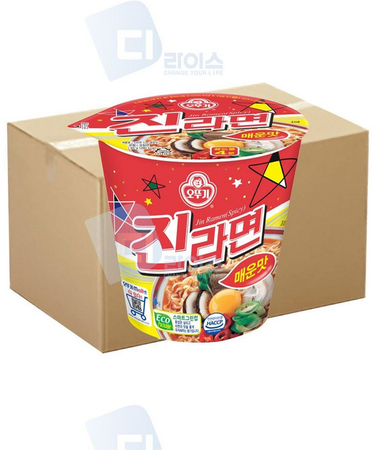 오뚜기 진라면 매운맛 미니컵 30개 매운 컵라면 소컵 ssf839Tn