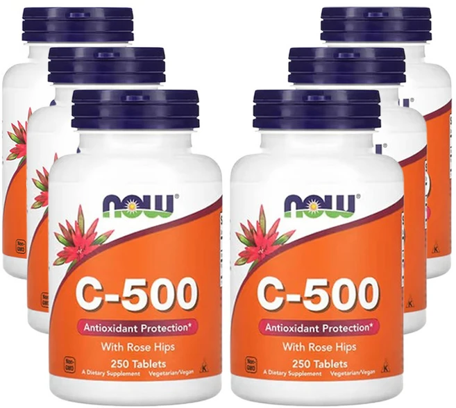 나우푸드 C-500 로즈힙 함유, 250정, 6개 - 쿠팡