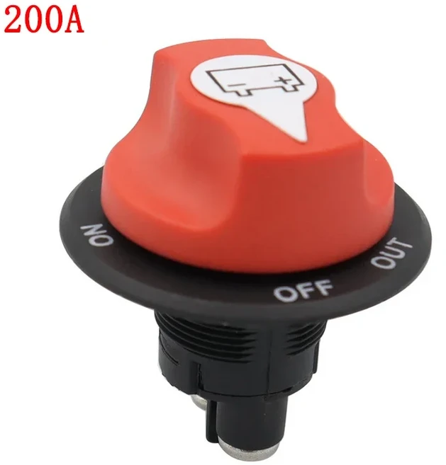 50A 100A 200A 300A Car Battery Disconnect Cut Off Kill Switch Rotary 12V 24V DC Power Isolator Auto
