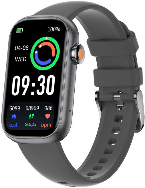 와피크 통화가능 블루투스 운동시계 알림 확인가능한 스마트워치 X3, GPS + 블루투스, 3.7cm, 실버