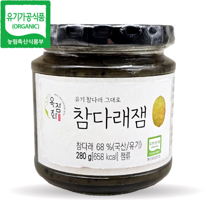 유기농 참다래잼 국산 원료 과일잼 280g, 1개