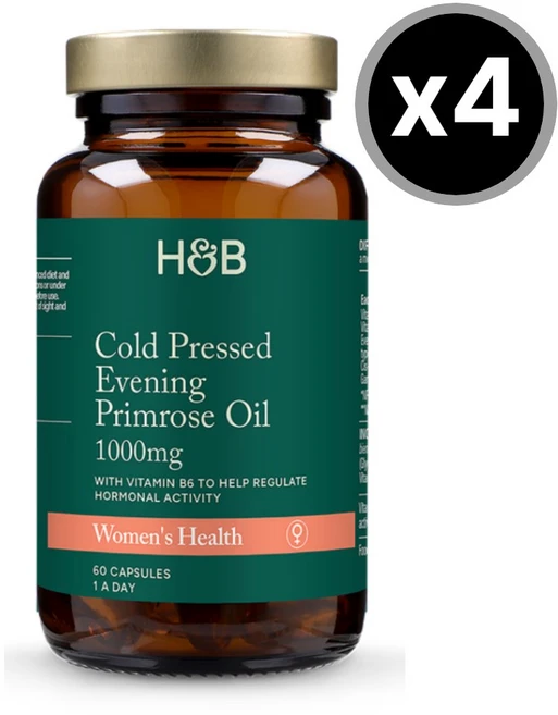 홀랜드앤바렛 달맞이꽃 종자유 감마리놀렌산 1000mg 60캡슐 x4통 Holland&Barrett Evening Primrose Oil, 4개, 60개입 - 쿠팡