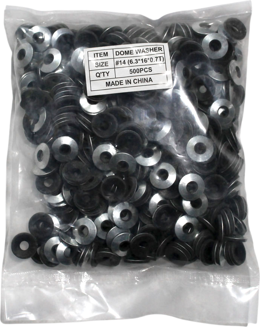 돔와샤 돔형 고무 방수 육각스크류 피스 지붕 와샤 500발, 1/4(6.3mm), 16mm, 500개