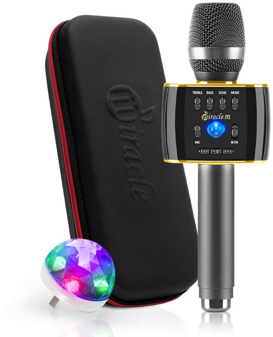 미라클엠 무선 블루투스마이크 M70 PLUS, Miracle M70+, 블랙 + 골드