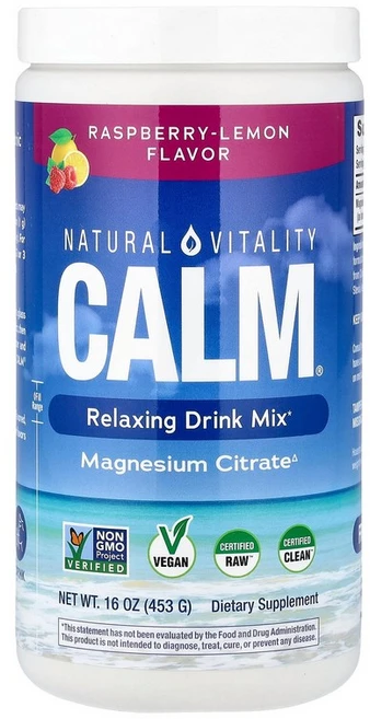 내추럴바이탈리티 마그네슘보충제 수면 피로회복 손저림 눈떨림영양제 마그네슘가루 라즈베리레몬, 226 g, 1개 - 쿠팡