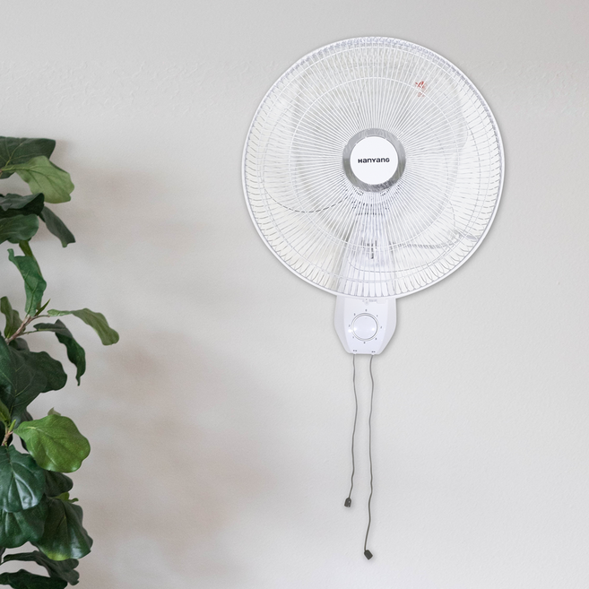 금강 벽걸이선풍기 14인치 좌우회전 3엽 속도조절 HY-160F