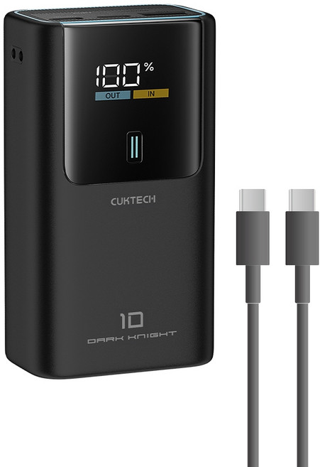 CUKTECH 酷態科 10號MINI 行動電源 PB1055 10000mAh 55W, 鈦黑色-本體Wh+CCC,180天