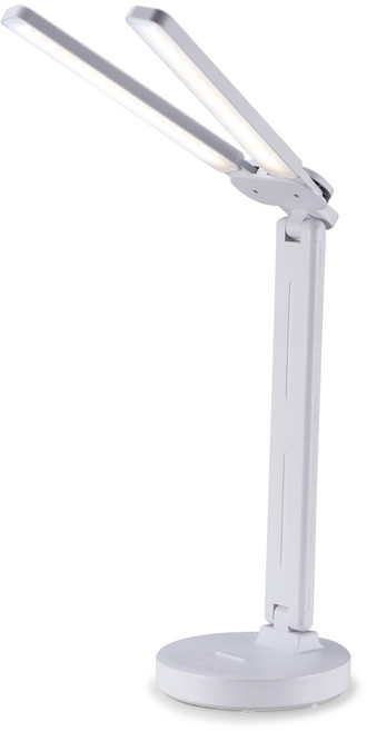 RONOVER PC395 Y型摺疊觸控LED閱讀檯燈 雙頭照明 2000mAh充電電池 可調光色, White