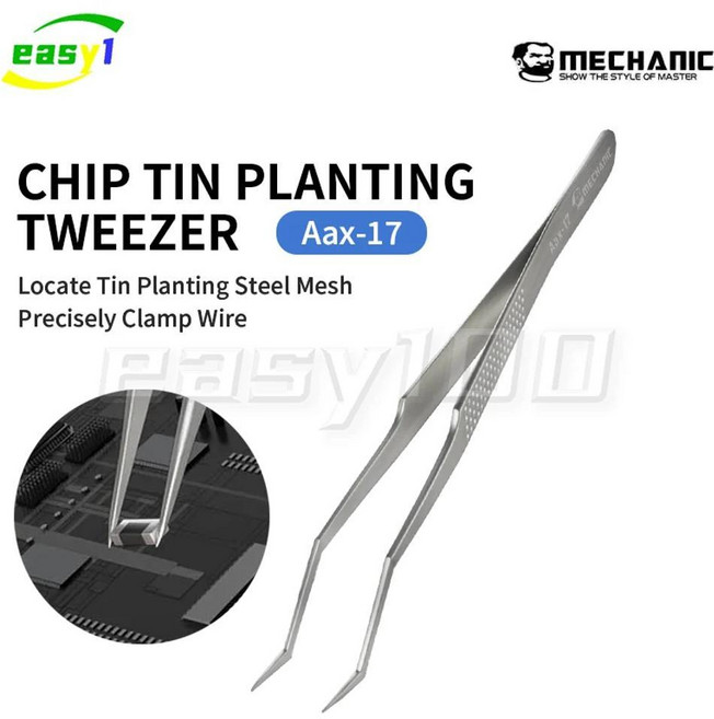 기계식 주석 포지셔닝 트위저 와이어의 정밀 클램핑 미끄럼 방지 내마모성 스틸로 제작, 1개, 선택: 기본