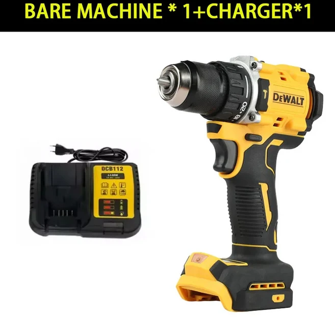 DEWALT DCD805 20V MAX XR 무선 브러시리스 해머 드릴 드라이버 고토크 소형 충전식 베어툴, 01 805tools 1charger EU