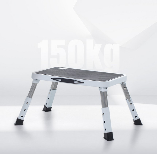 남다르 접이식 스툴 간이 의자 체어 휴대용 캠핑용 가정용 발판 계단, 화이트, 1개