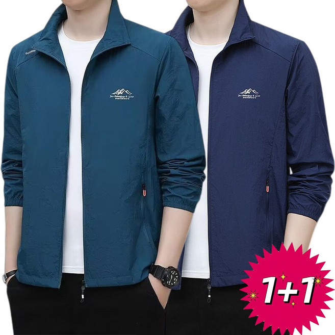 1+1 남성 여름자켓 자외선차단 자켓 캐주얼 바람막이 점퍼 ZBW26030401 40