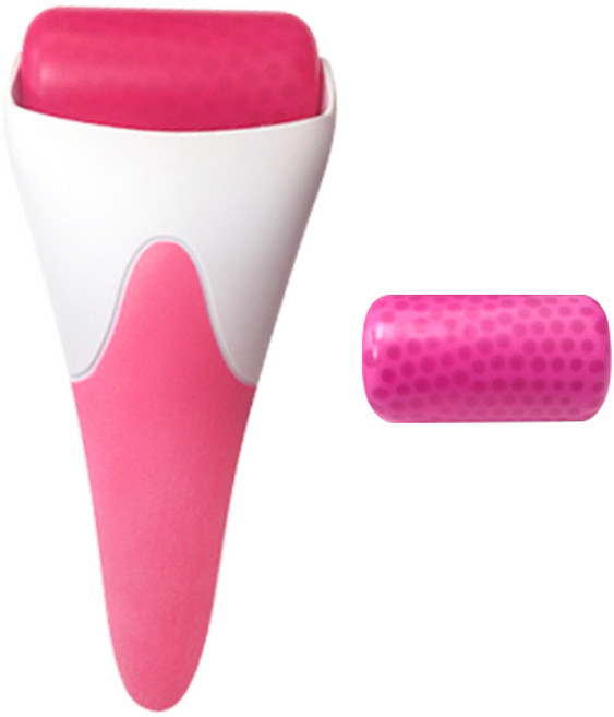 브로키 페이스 쿨링 롤러 아이스 쿨러 얼굴 마사지 붓기제거, 1개, 06_페이스쿨링롤러핑크+냉매(핑크)