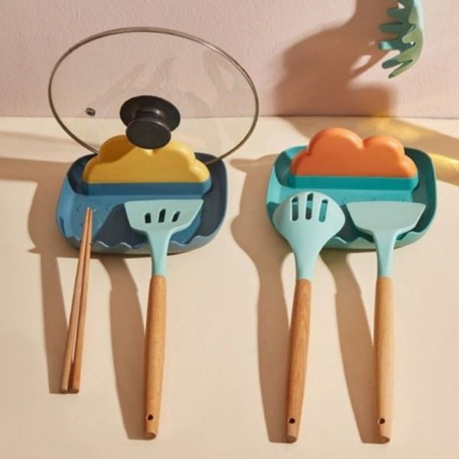 국자 거치대 냄비뚜껑 받침대 조리도구 보관 주 GWM, 그린, 그린, 1개