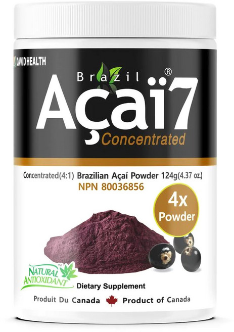 아사이베리 4배 농축 분말 가루 파우더 124g Acai 4X Powder 캐나다 직구, 1개