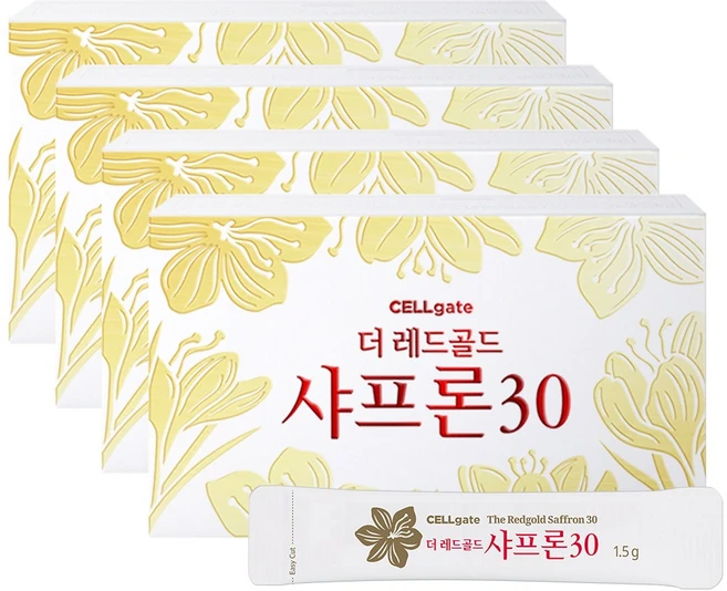 셀게이트 더 레드골드 샤프론30 1.5g, 4개, 28회분 - 쿠팡