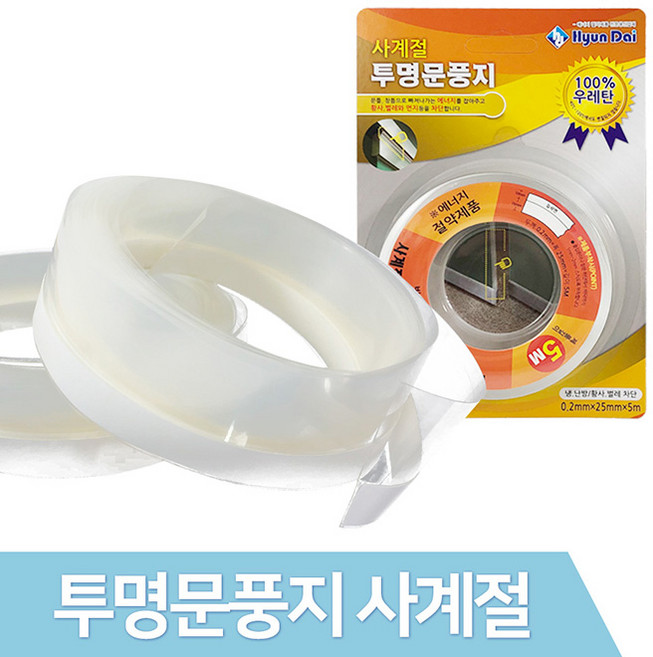 JSS&D 문풍지 풍지판 물흡수테이프 외풍차단 틈새막이, 1개