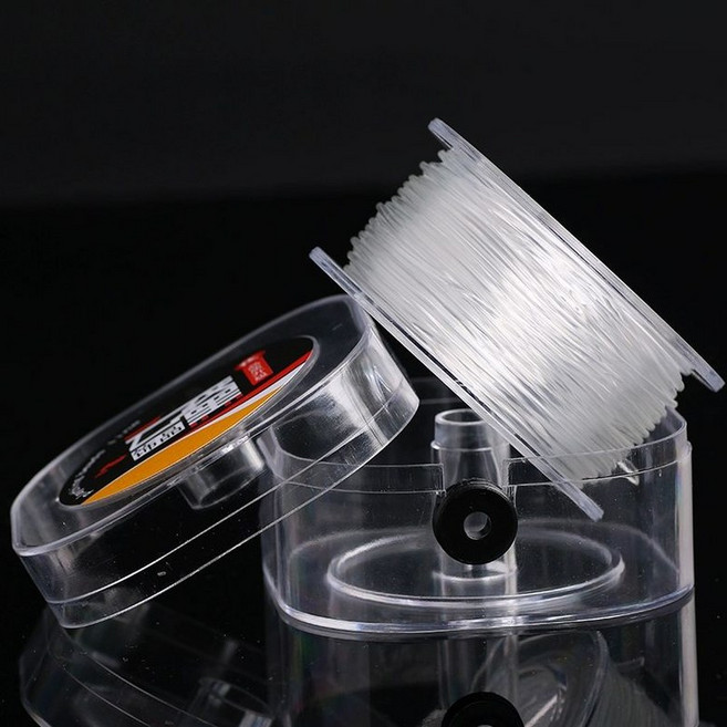 염주줄 매듭 팔찌 투명 비탄성 탄성실 롤 단주 스님, 1개, 스퀘어 투명 1.5mm