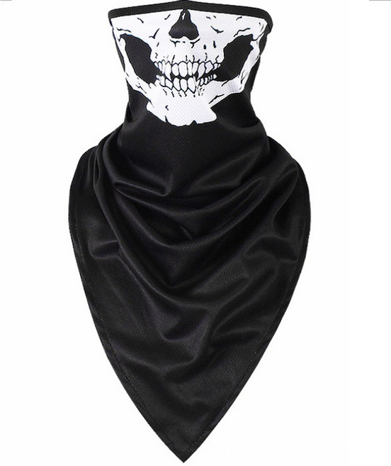 몰린 매쉬 UV 멀티스카프 해골마스크 오토바이 마스크, 화이트, 1개