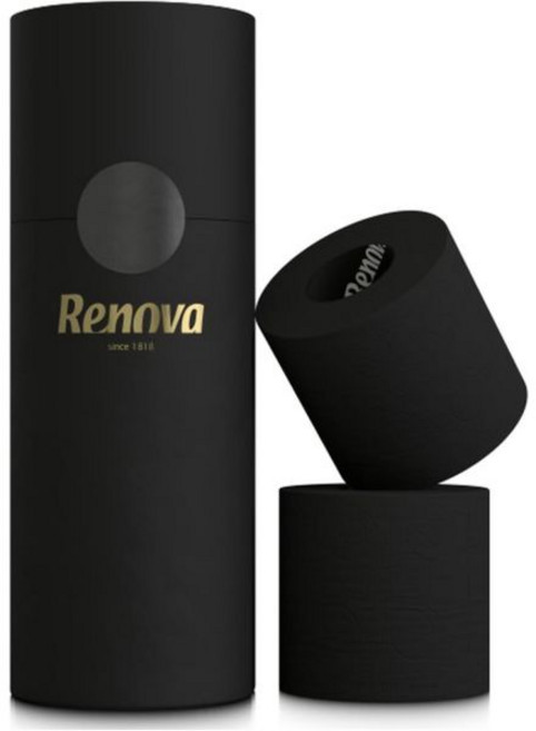 레노바 롤럭스 선물 세트 3롤 컬러 화장지 블랙