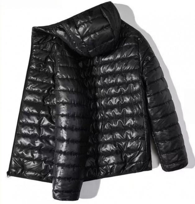 해피유통 남성 겨울 경량 후드 패딩 보온 가능한 접이식 디자인djz