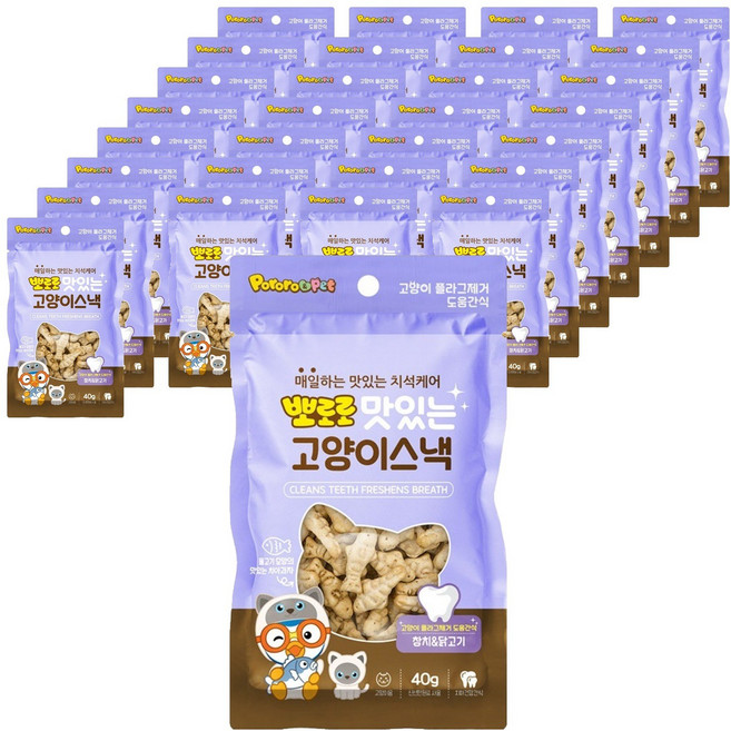 뽀로로펫 고양이 스낵 40g, 혼합맛(참치/닭고기), 36개
