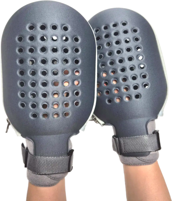 홈앤꾸 치매 아토피 장갑 긁음방지 환자 손 억제대, 4개