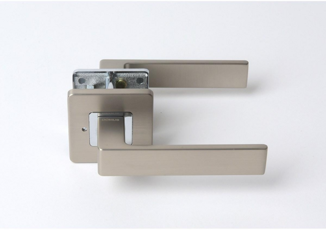 도무스 방문손잡이 511NI 니켈 그레이 사각 문고리, 1개