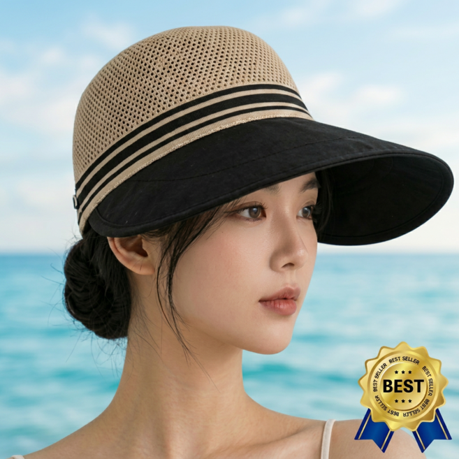 라루베 와이드챙 얼굴작아보이는 자외선차단 버킷햇