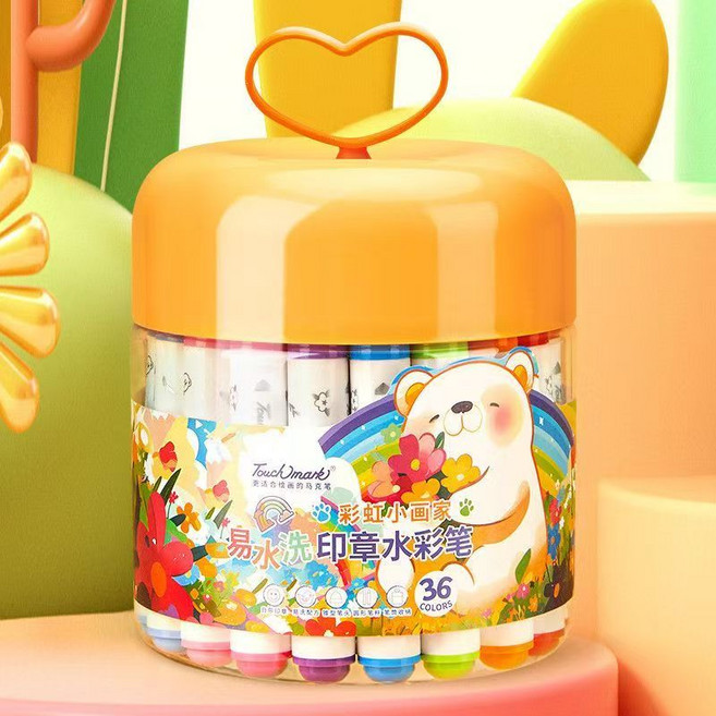 Touchmark 印章水彩筆 36色套組, 印章雙頭馬克筆【36色】, 1套