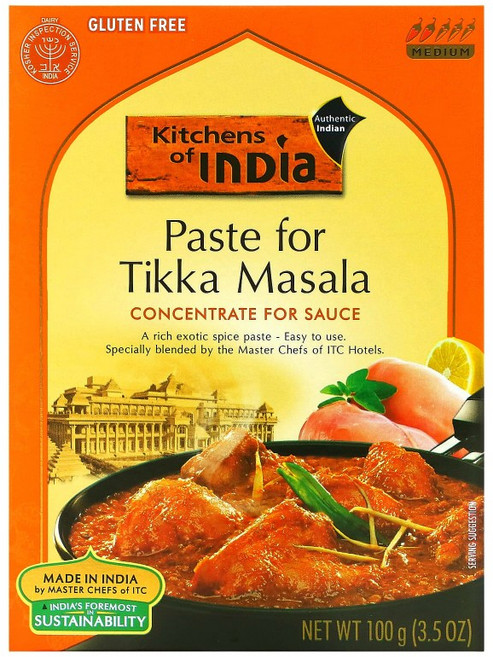 Tikka Masala 정통 인도 티카 마살라 농축 소스 중간맛 100g 키친오브인디아 [made in India], 1개